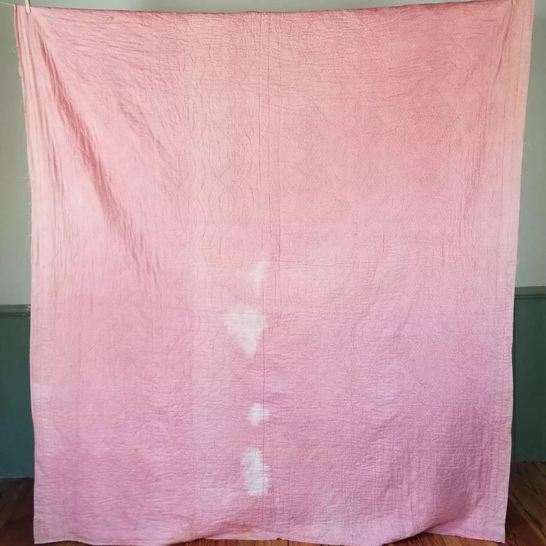 Blue Sashed Primitive Quilt