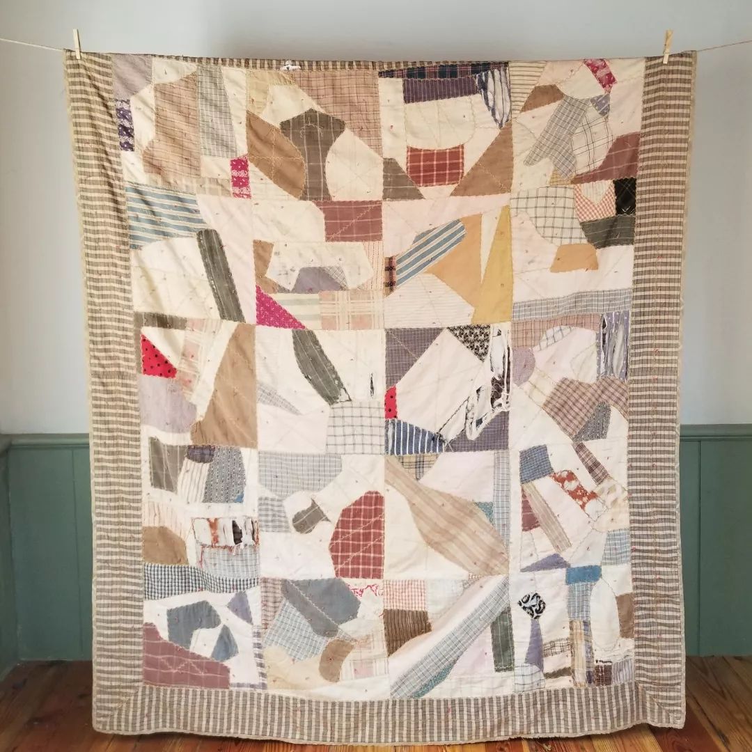 Muted Shirting Crazy Quilt