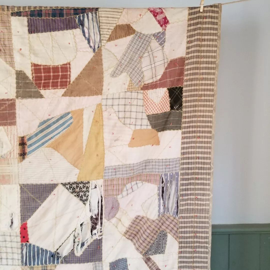 Muted Shirting Crazy Quilt