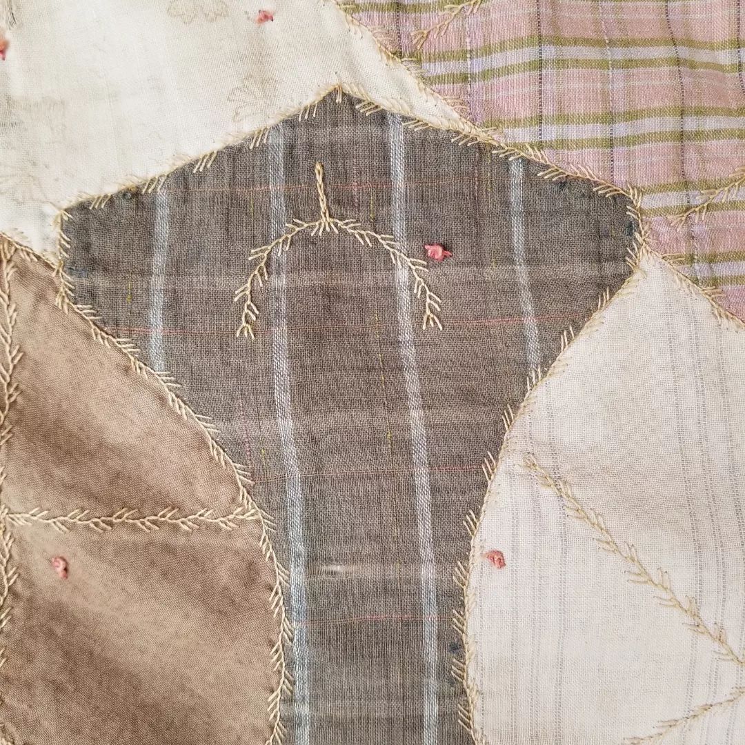 Muted Shirting Crazy Quilt