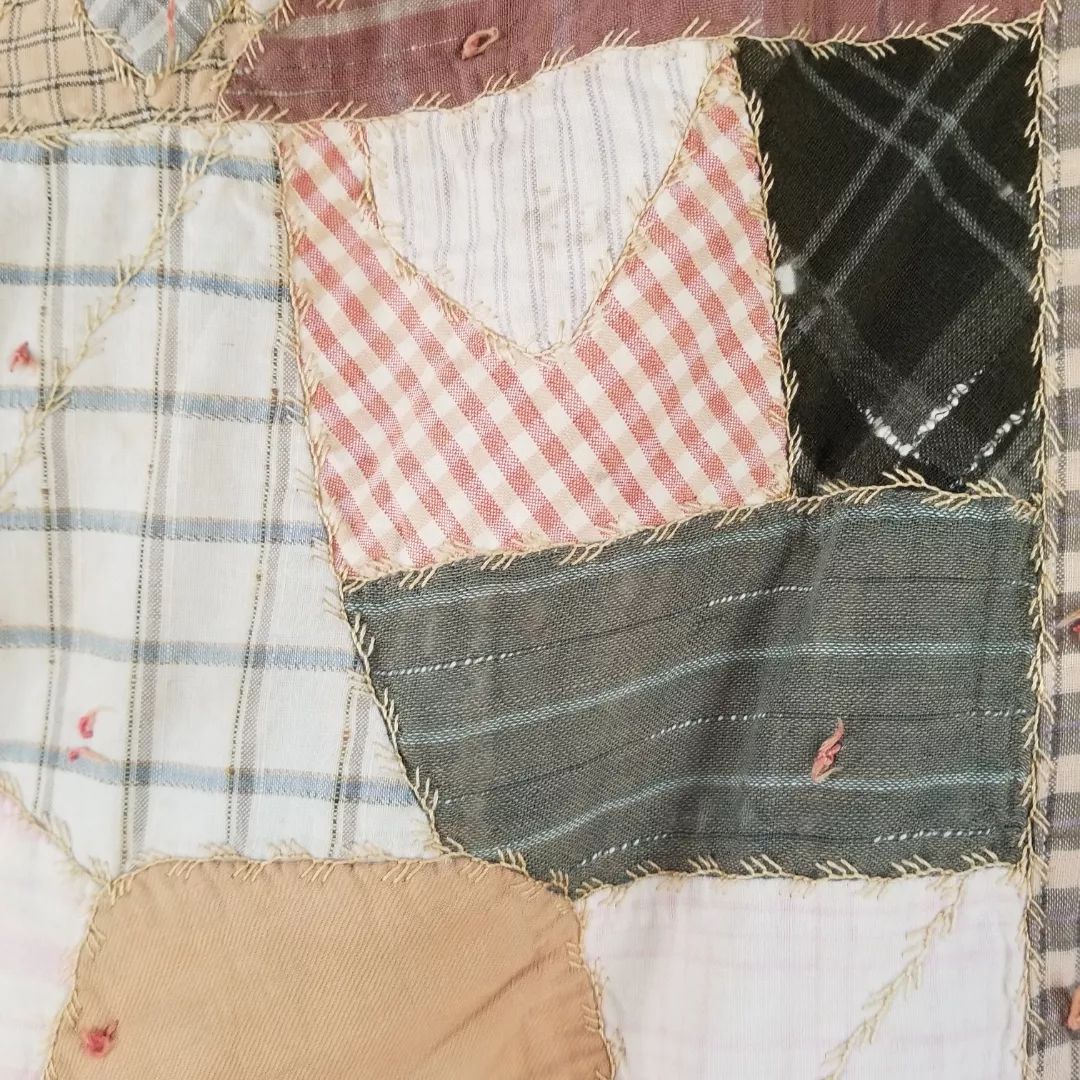 Muted Shirting Crazy Quilt