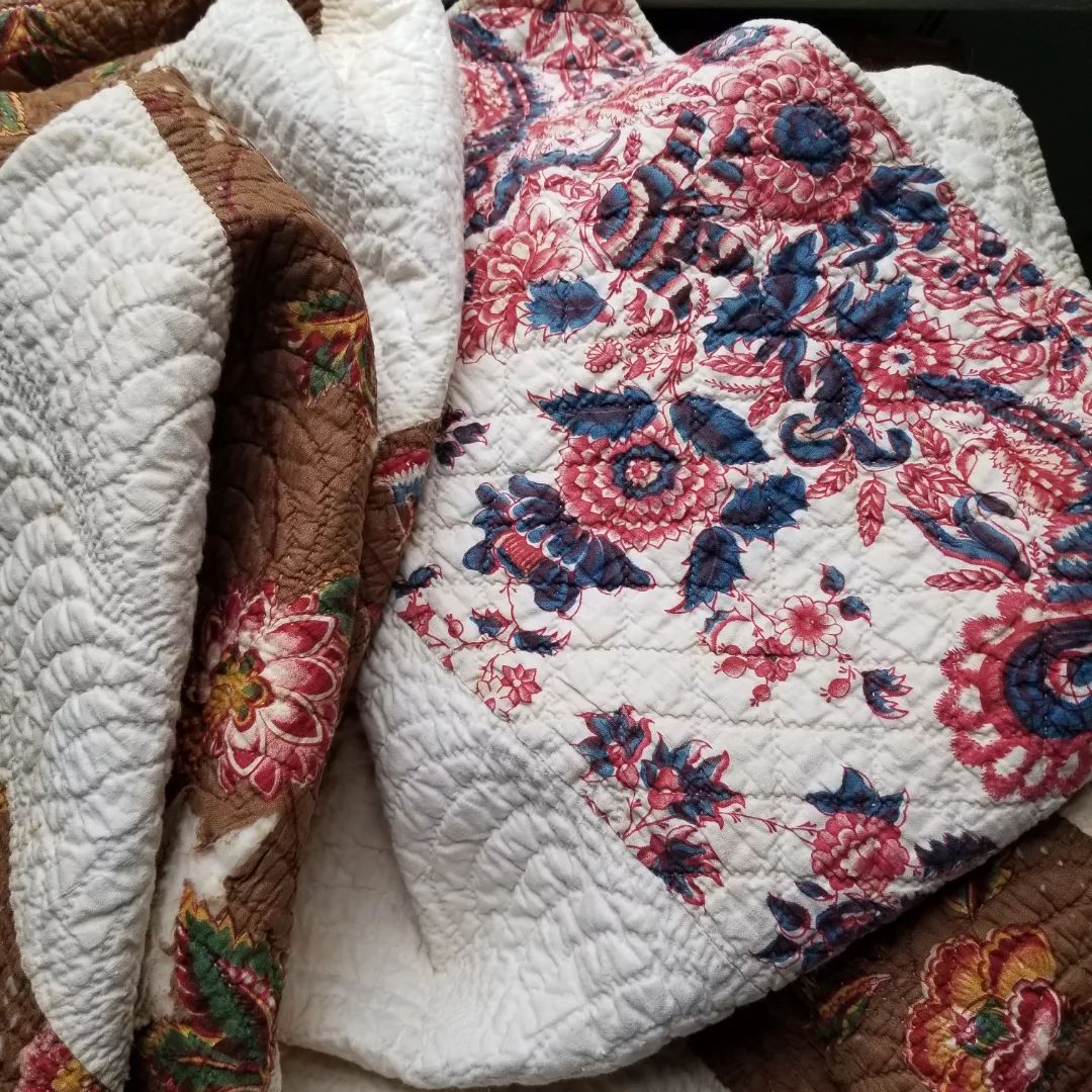 19th Century Chintz Bar Quilt