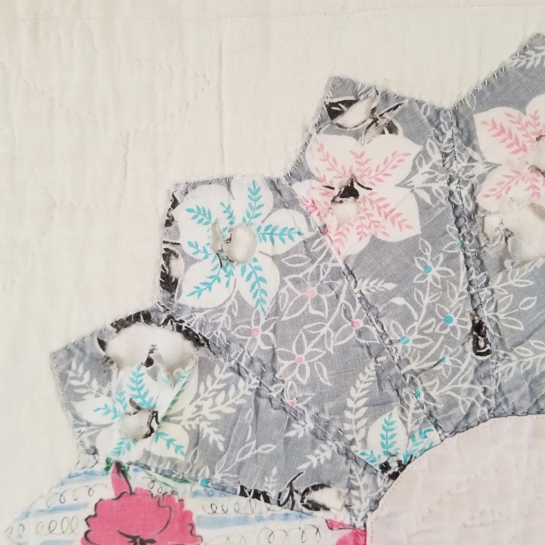 Friendship Flower, Feedsack Quilt