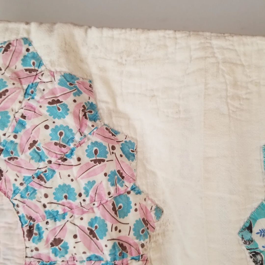 Friendship Flower, Feedsack Quilt