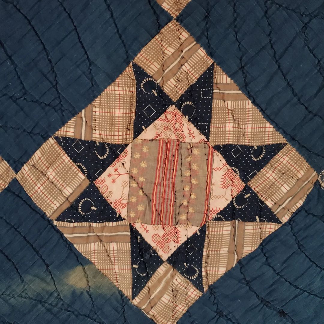 Indigo Ohio Star Quilt