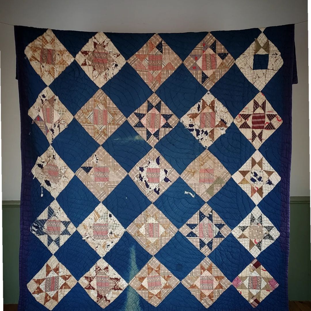Indigo Ohio Star Quilt