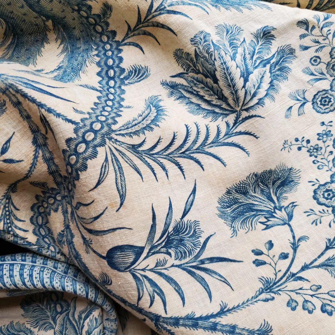 China Blue Quilt Top Coverlet