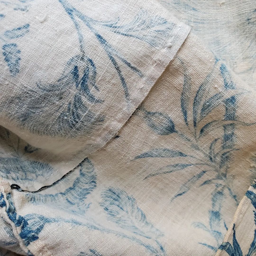 China Blue Quilt Top Coverlet
