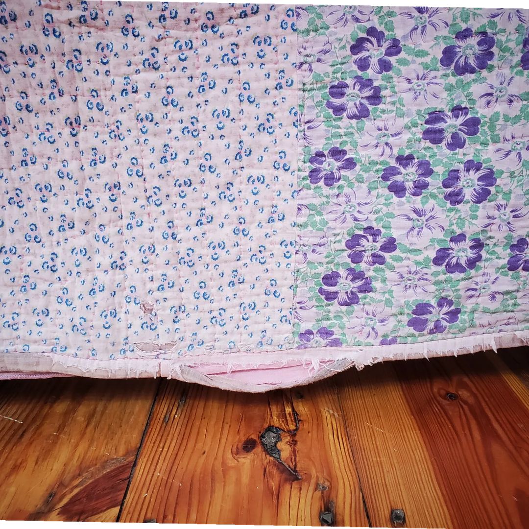 Pink Flour Sack Quilt
