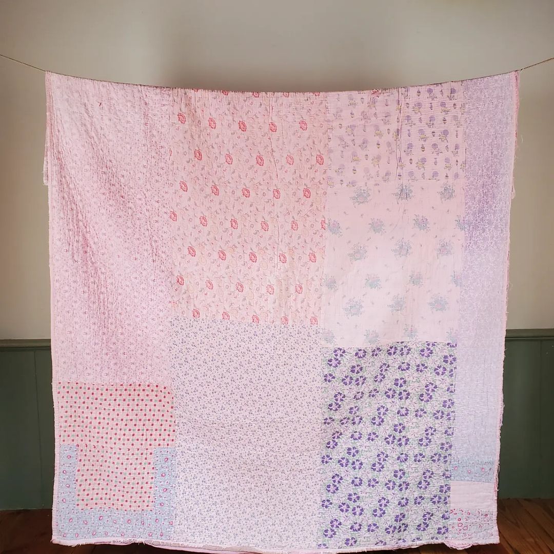 Pink Flour Sack Quilt