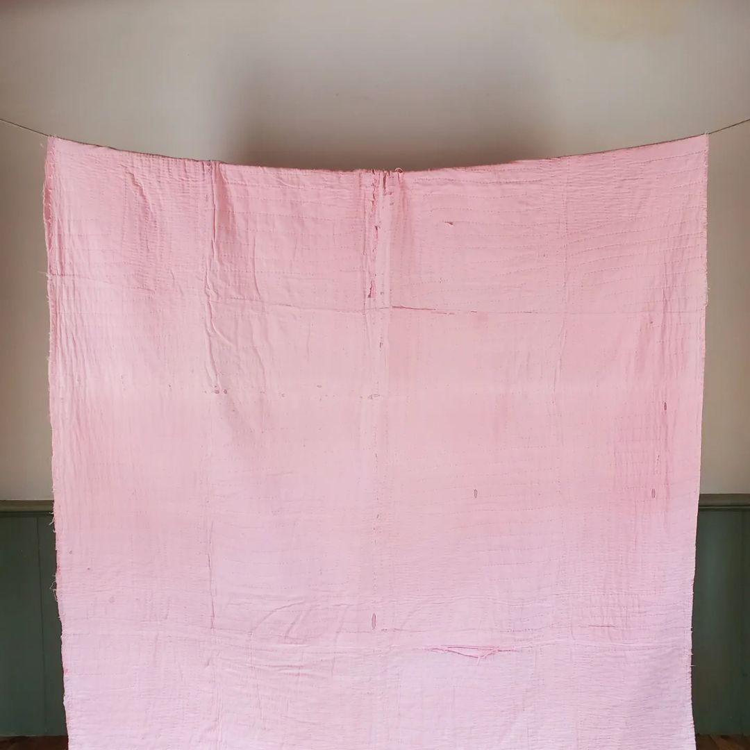 Pink Flour Sack Quilt