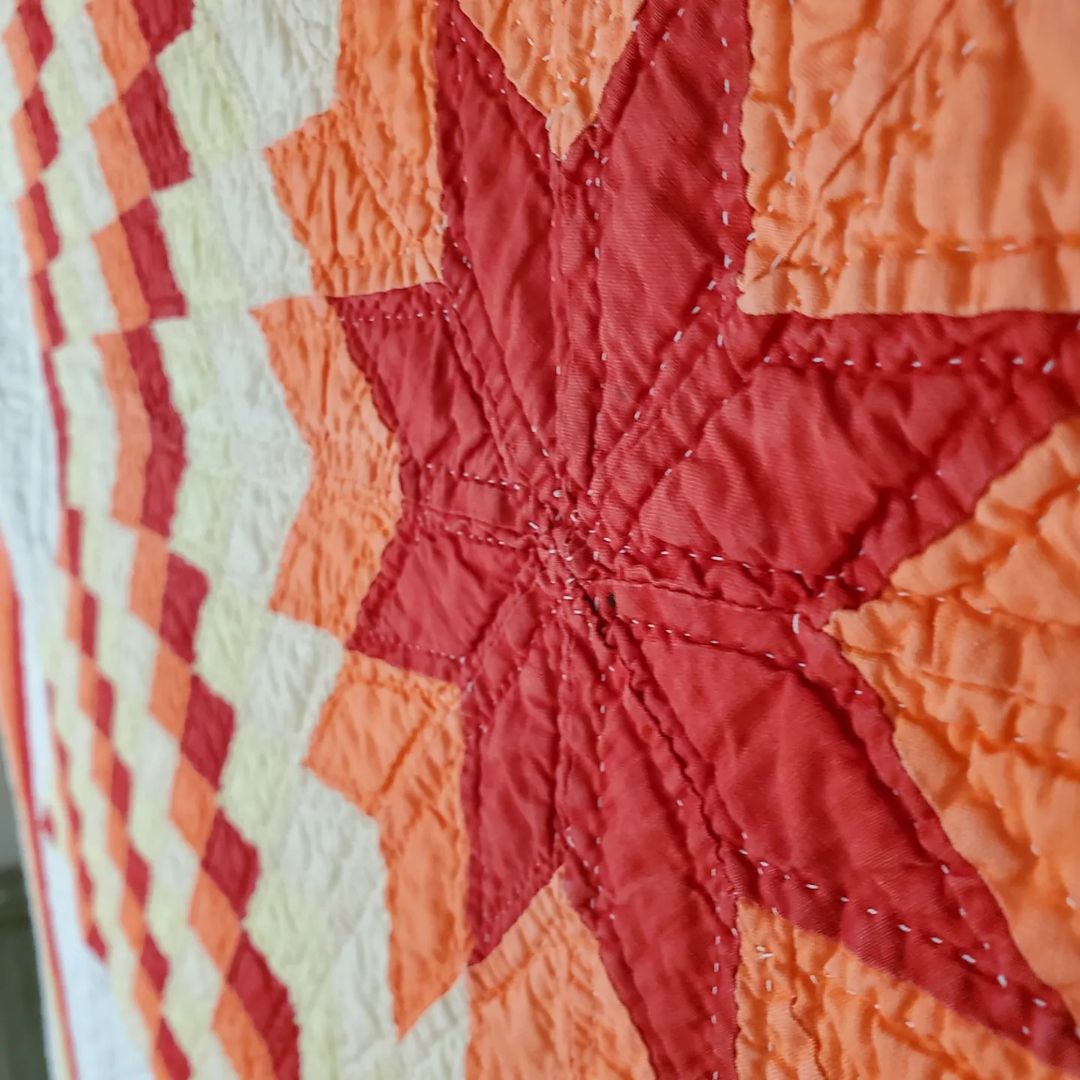 Red, Orange, Yellow Lone Star Quilt 3