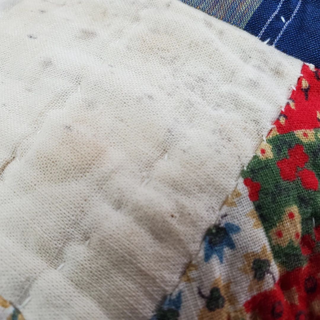 8 Point Star Sack Cloth Quilt