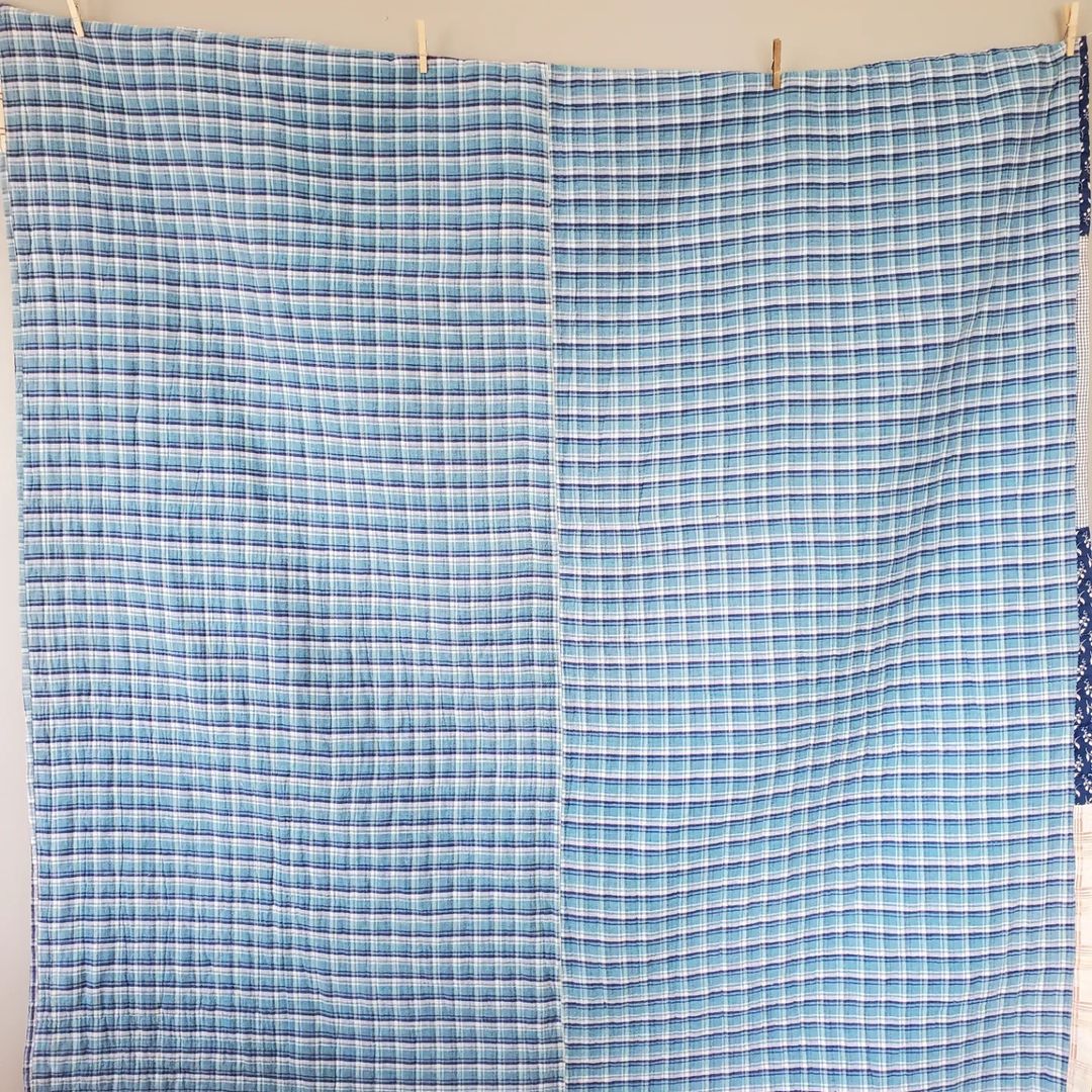 Patchwork Indigo Quilt