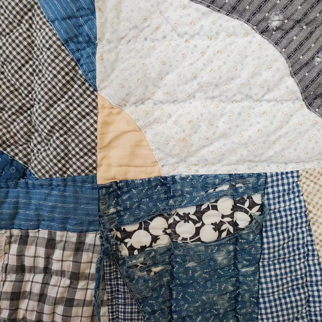 Patchwork Indigo Quilt