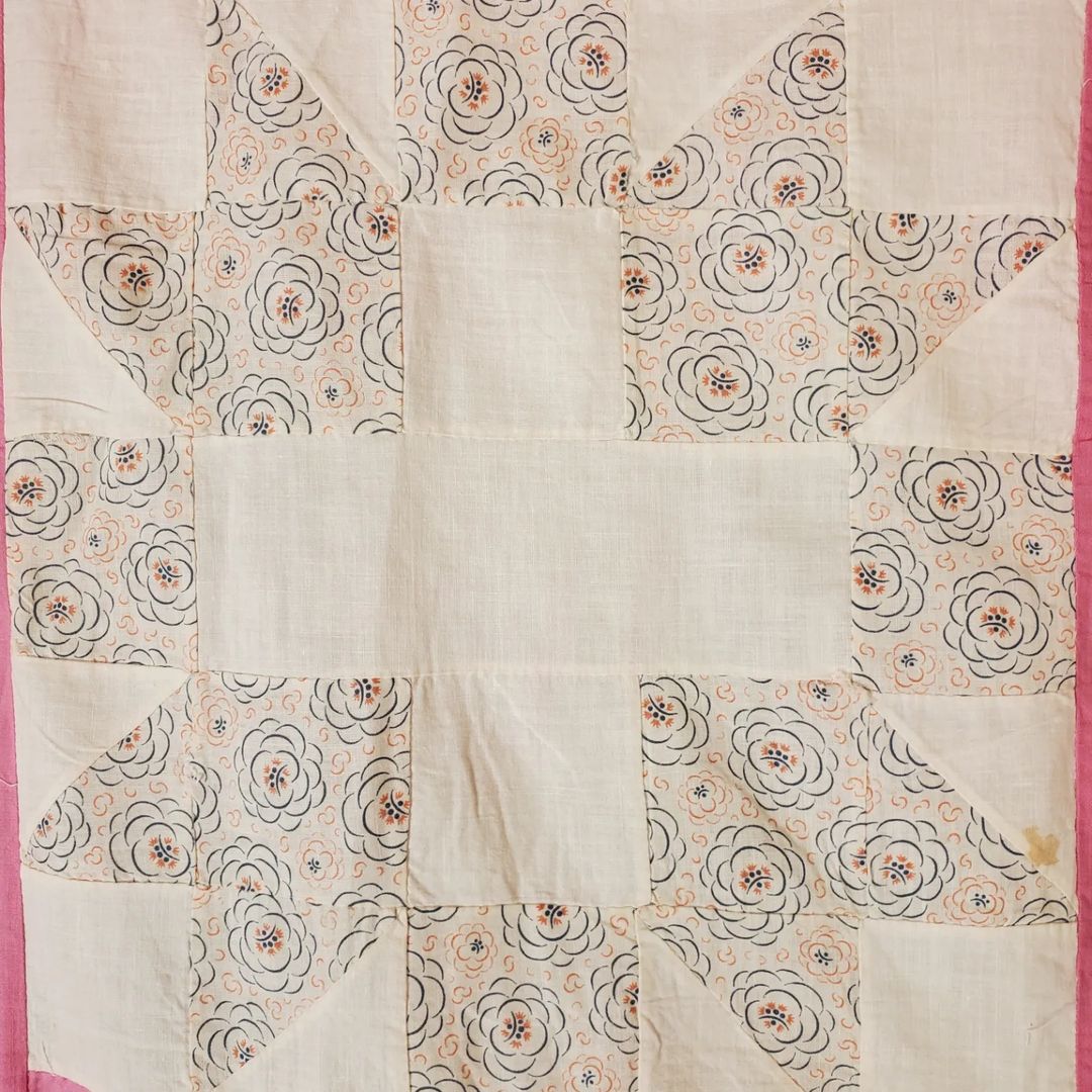 Pink Sashed Quilt Top