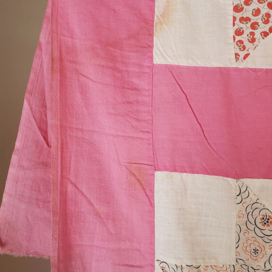 Pink Sashed Quilt Top
