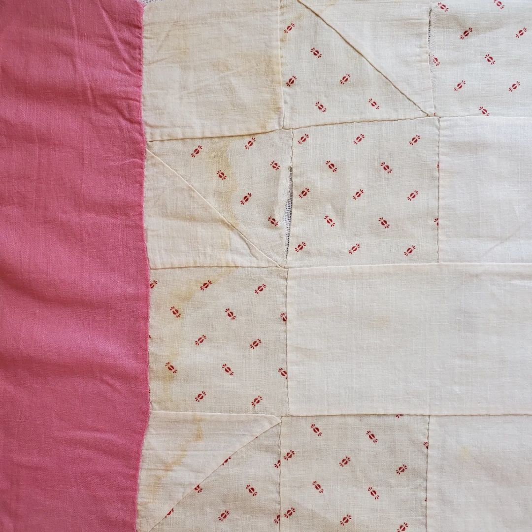 Pink Sashed Quilt Top