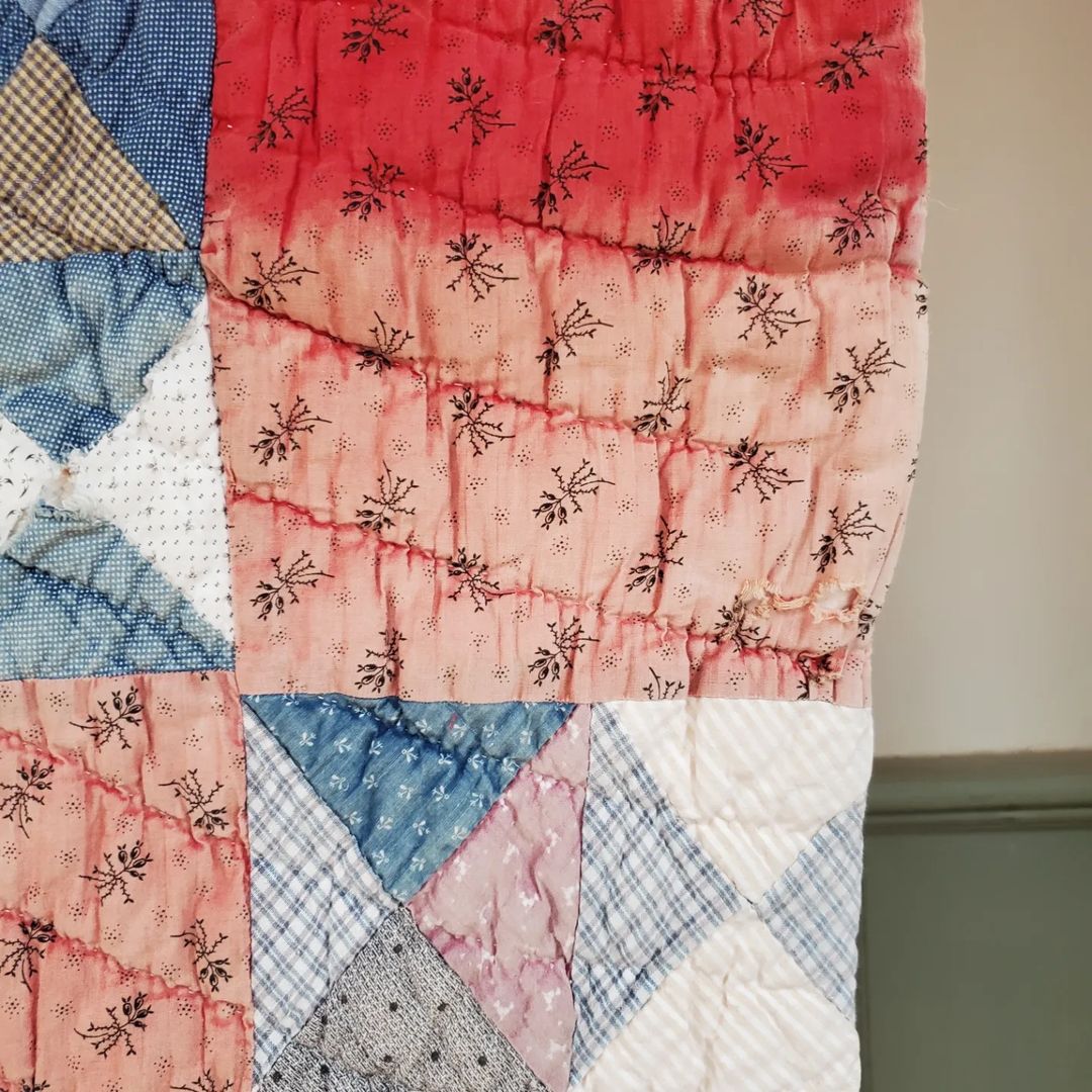 Indigo and Red Quilt