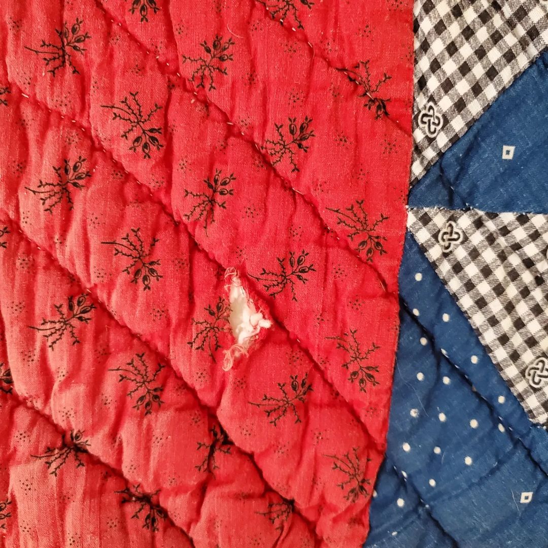 Indigo and Red Quilt