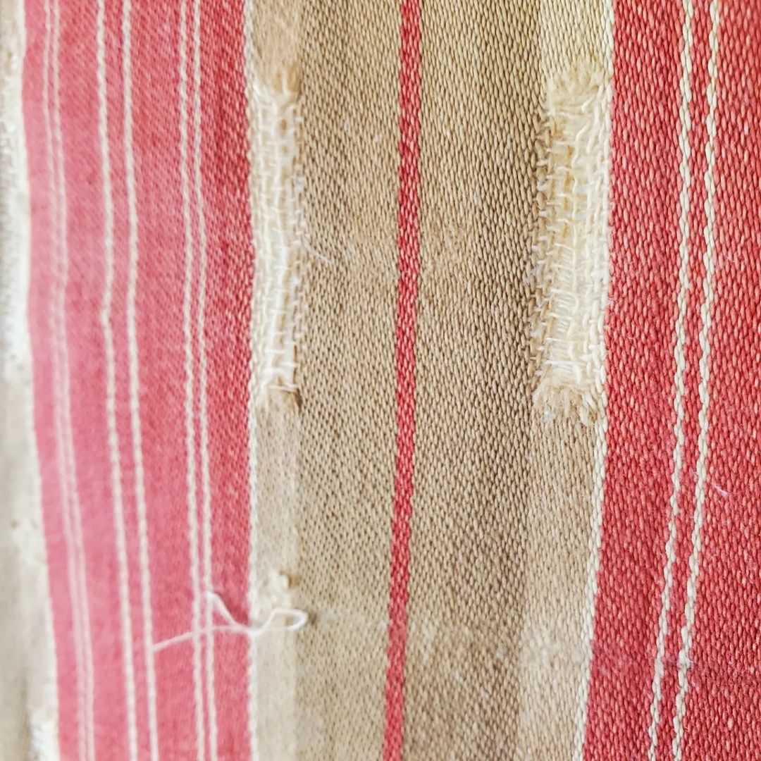 Red and Caramel Ticking