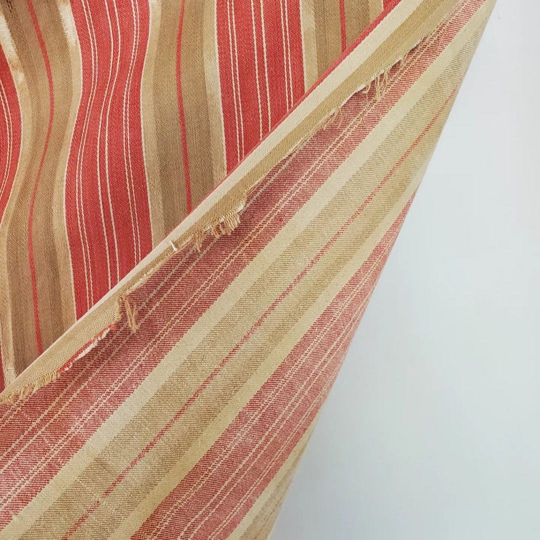 Red and Caramel Ticking
