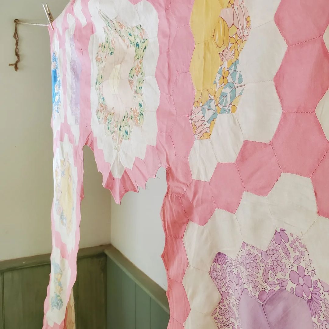 Hand Paper Pieced Curtain