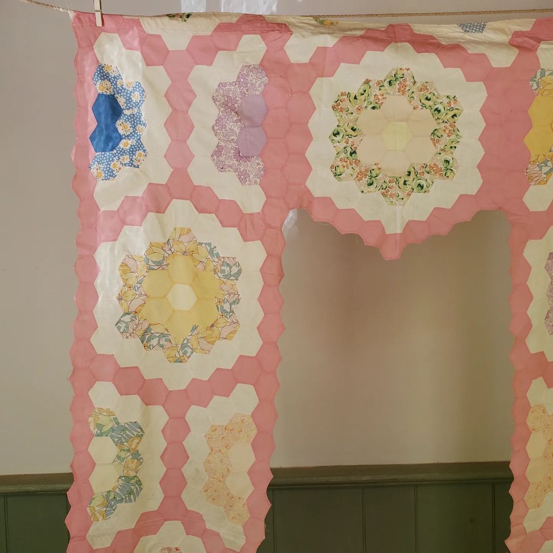 Hand Paper Pieced Curtain