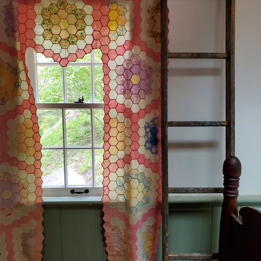 Hand Paper Pieced Curtain