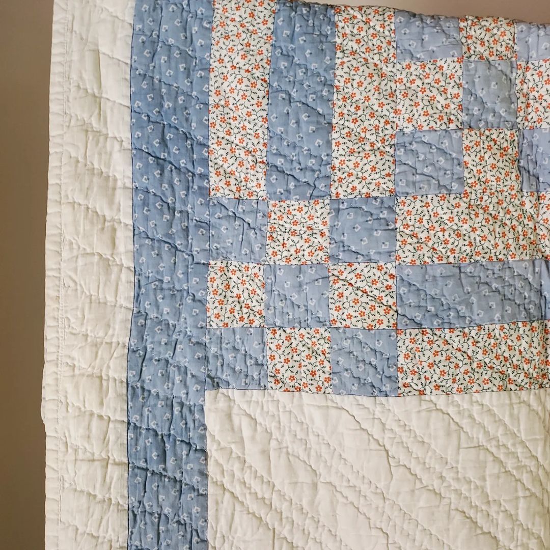 Blue Floral Quilt