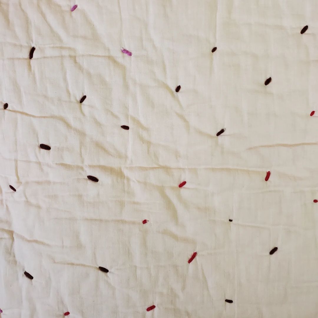 Hand Tied Drunkard's Path Quilt