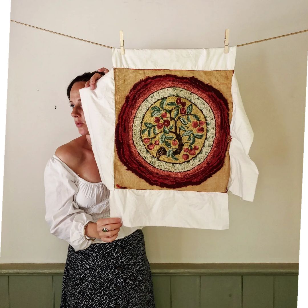 Hand hooked Cherry Tree Rug
