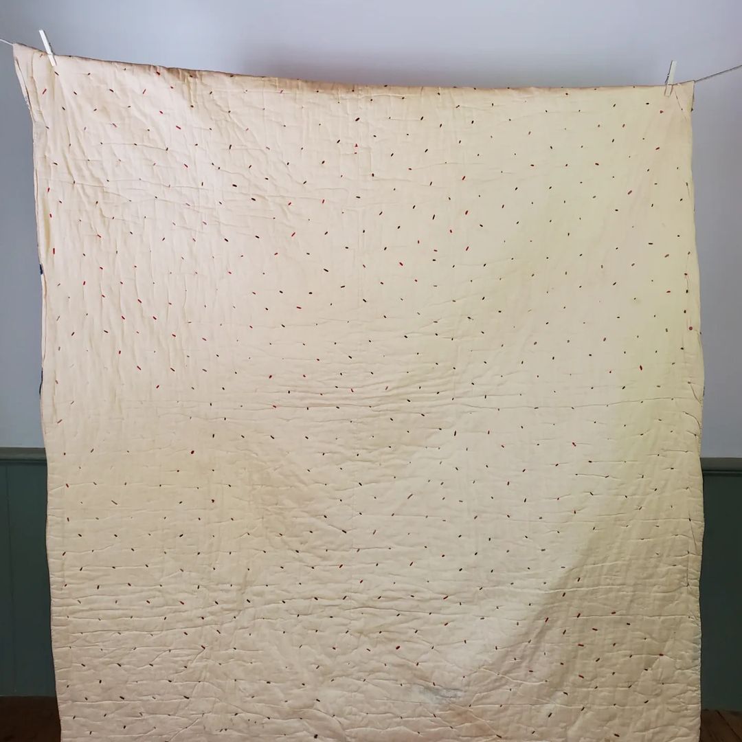 Hand Tied Drunkard's Path Quilt