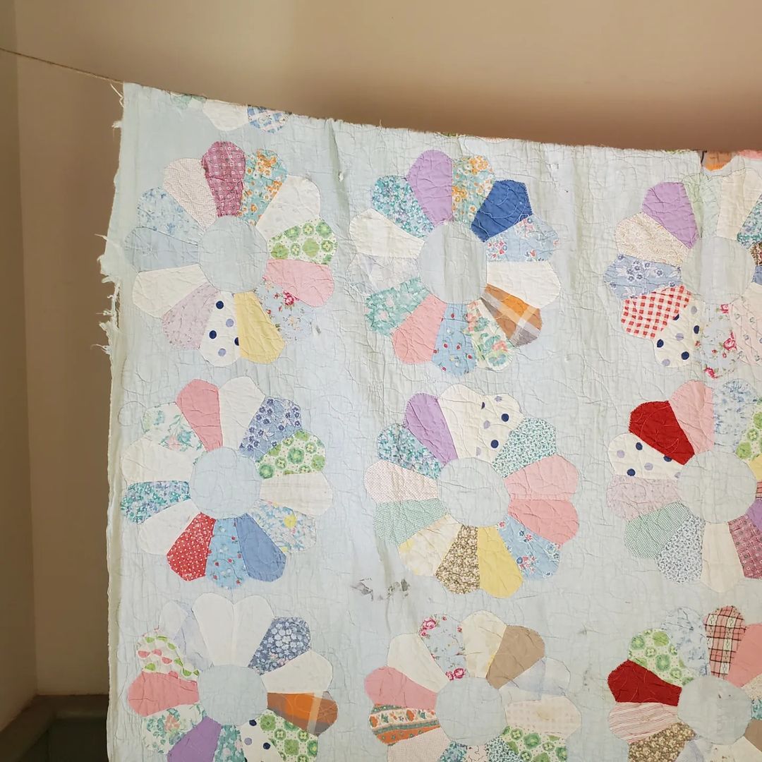 Well - Loved Dresden Plate Quilt