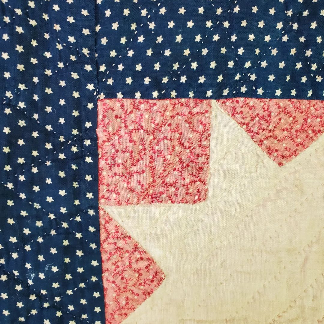 Navy and Double Pink Paw Quilt