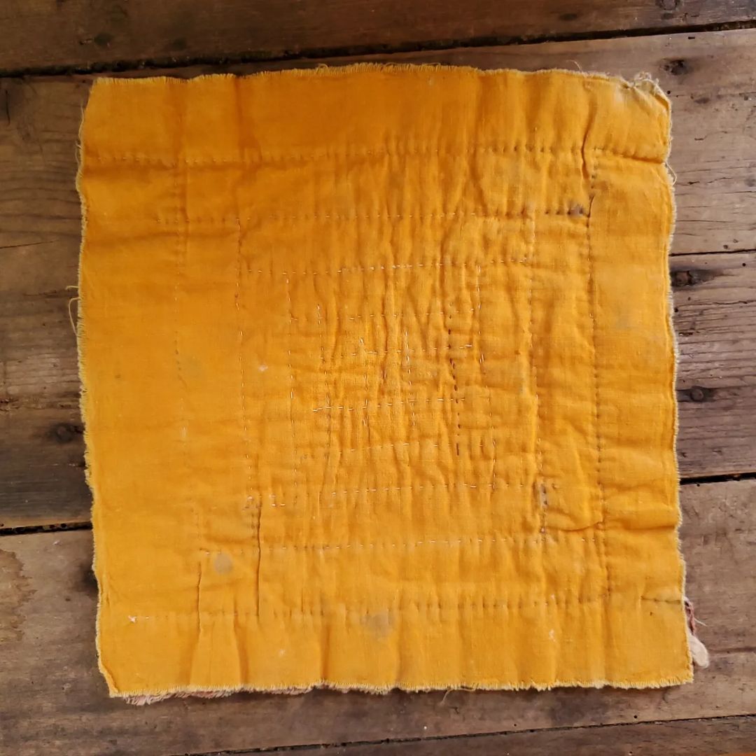 Madder Log Cabin Quilt Block