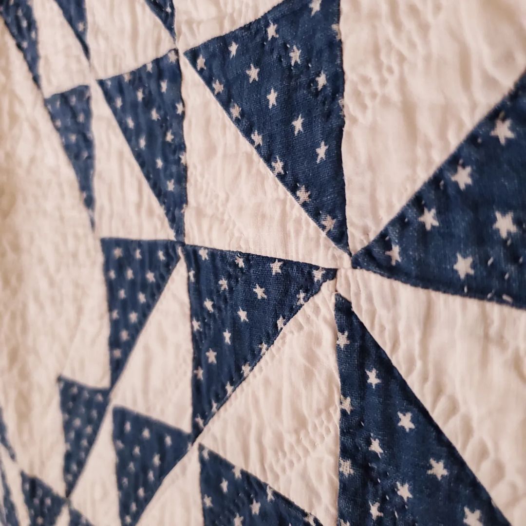 Indigo Star Ocean Waves Quilt