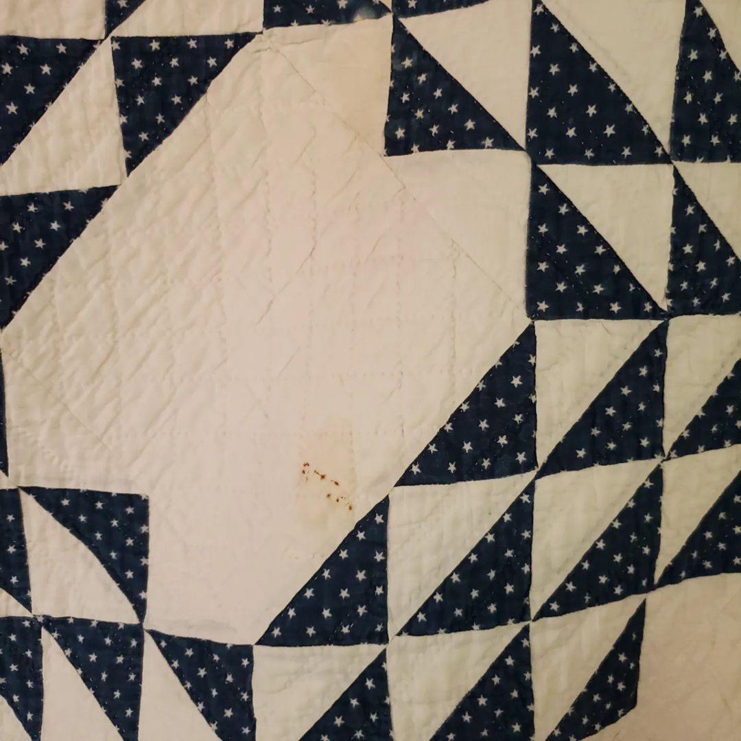 Indigo Star Ocean Waves Quilt