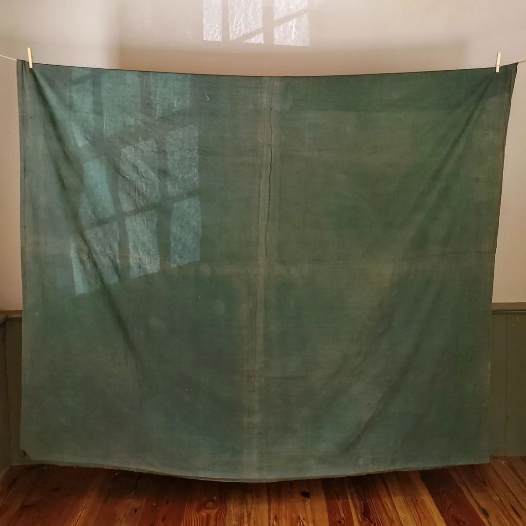 Green Feedsack Quilt Back