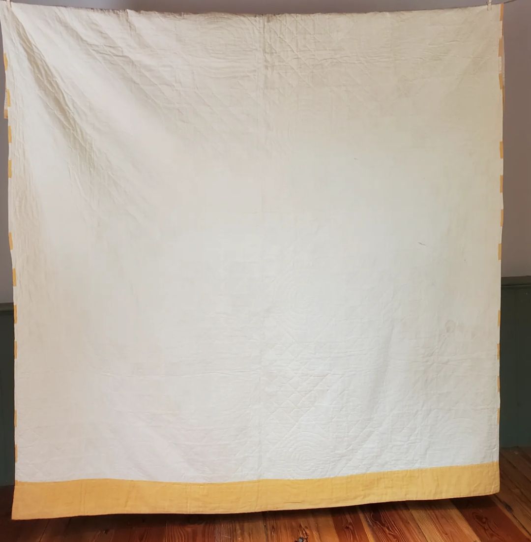 Vanilla and Yellow Irish Chain Quilt