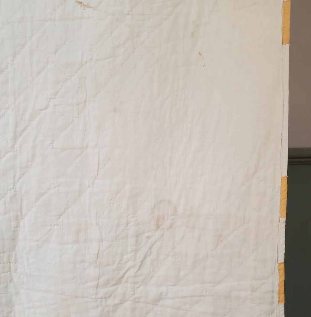 Vanilla and Yellow Irish Chain Quilt