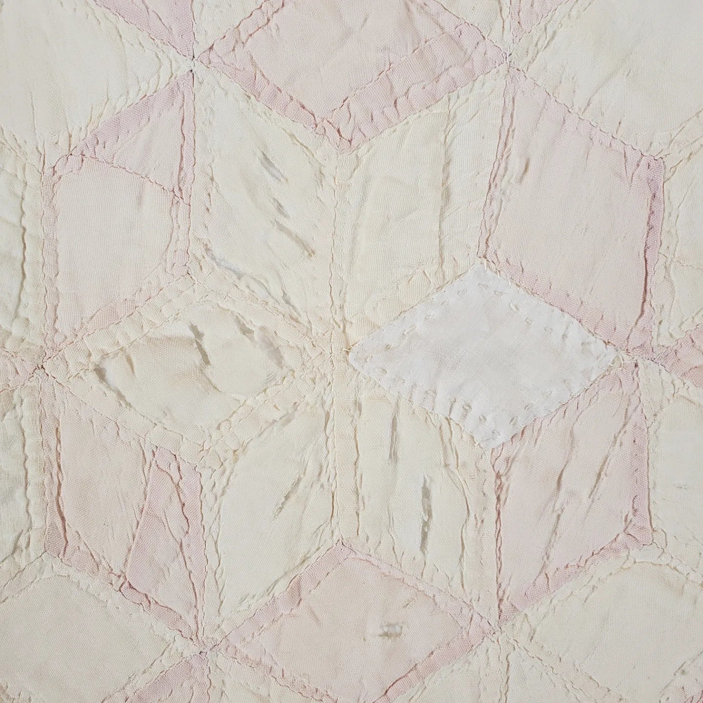 Pale Pink Vintage Crib Quilt