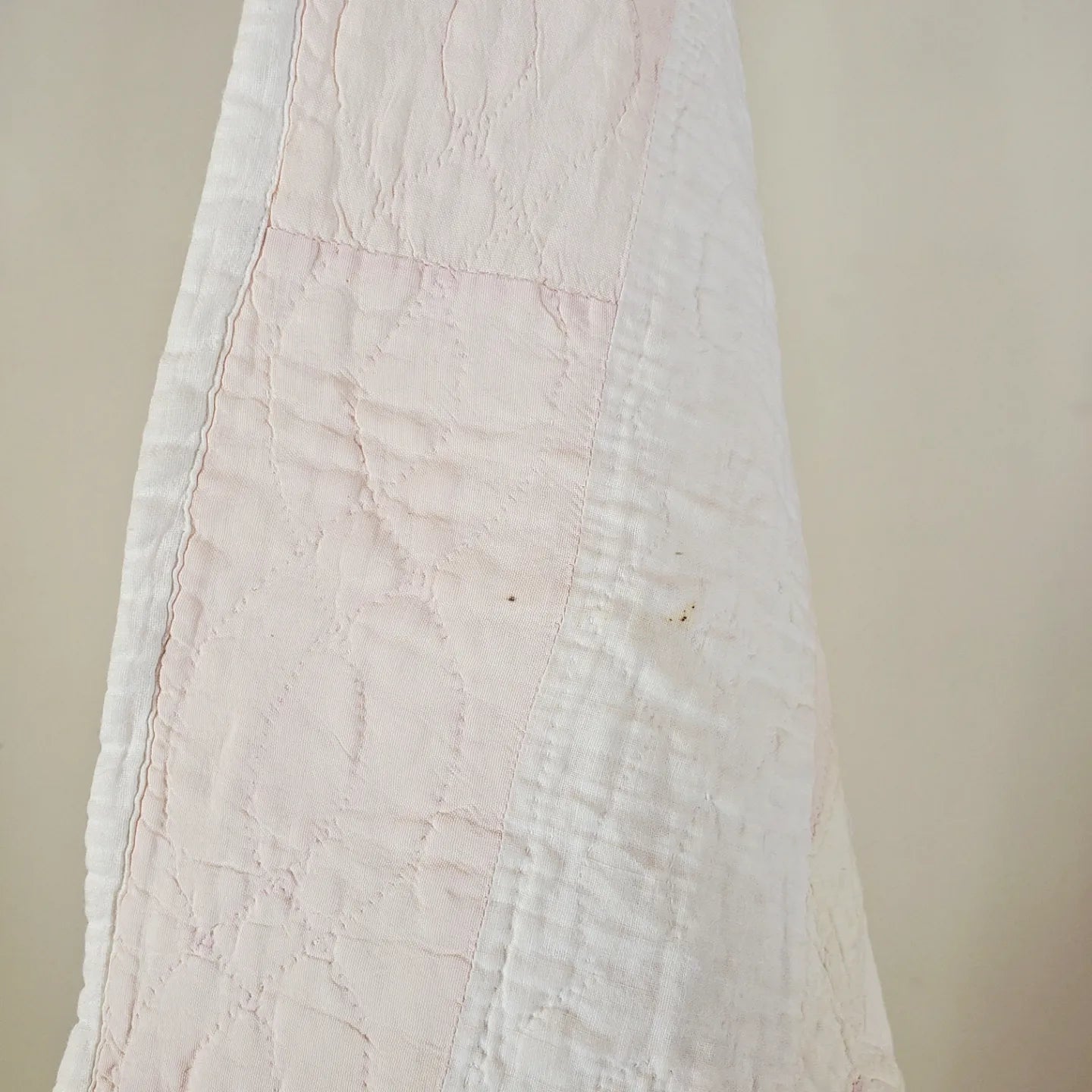 Pale Pink Vintage Crib Quilt