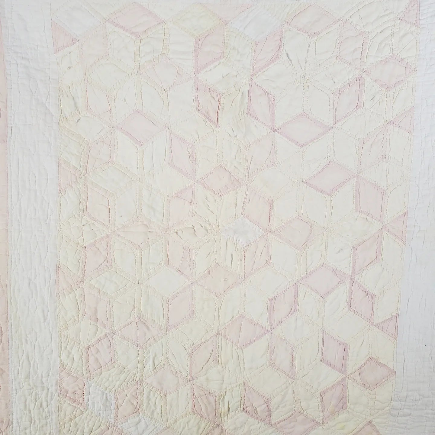 Pale Pink Vintage Crib Quilt