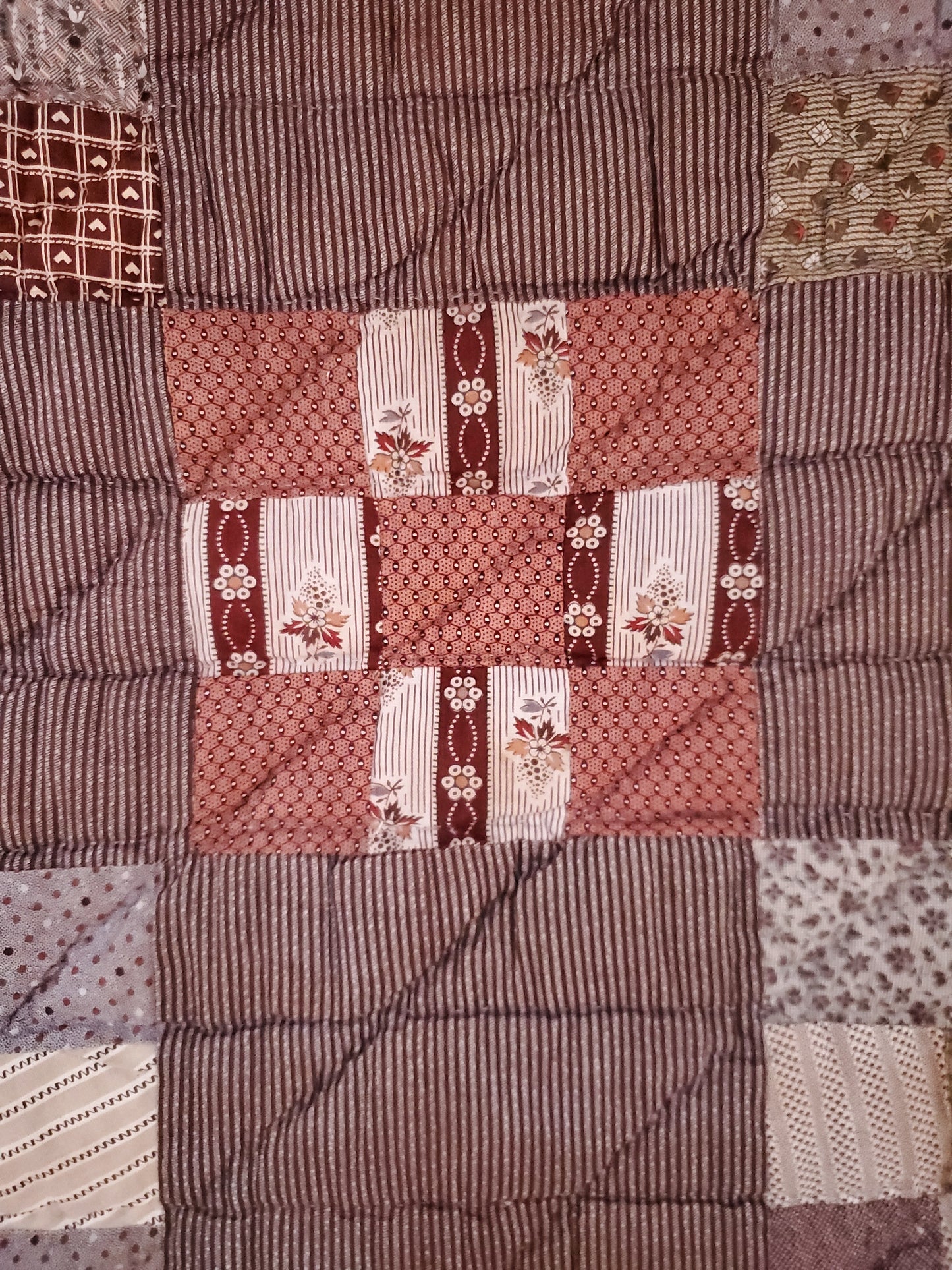 19th Century Nine Patch Antique Quilt