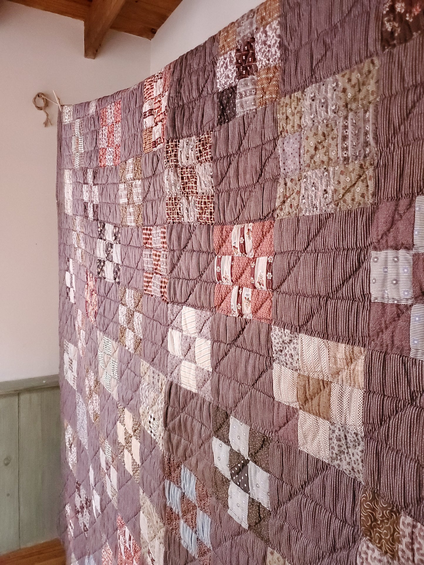 19th Century Nine Patch Antique Quilt