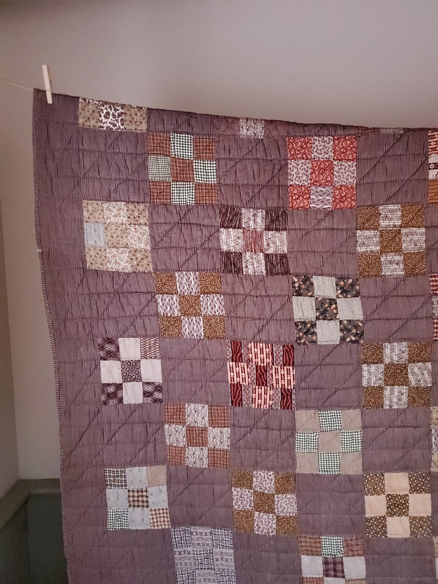 19th Century Nine Patch Antique Quilt