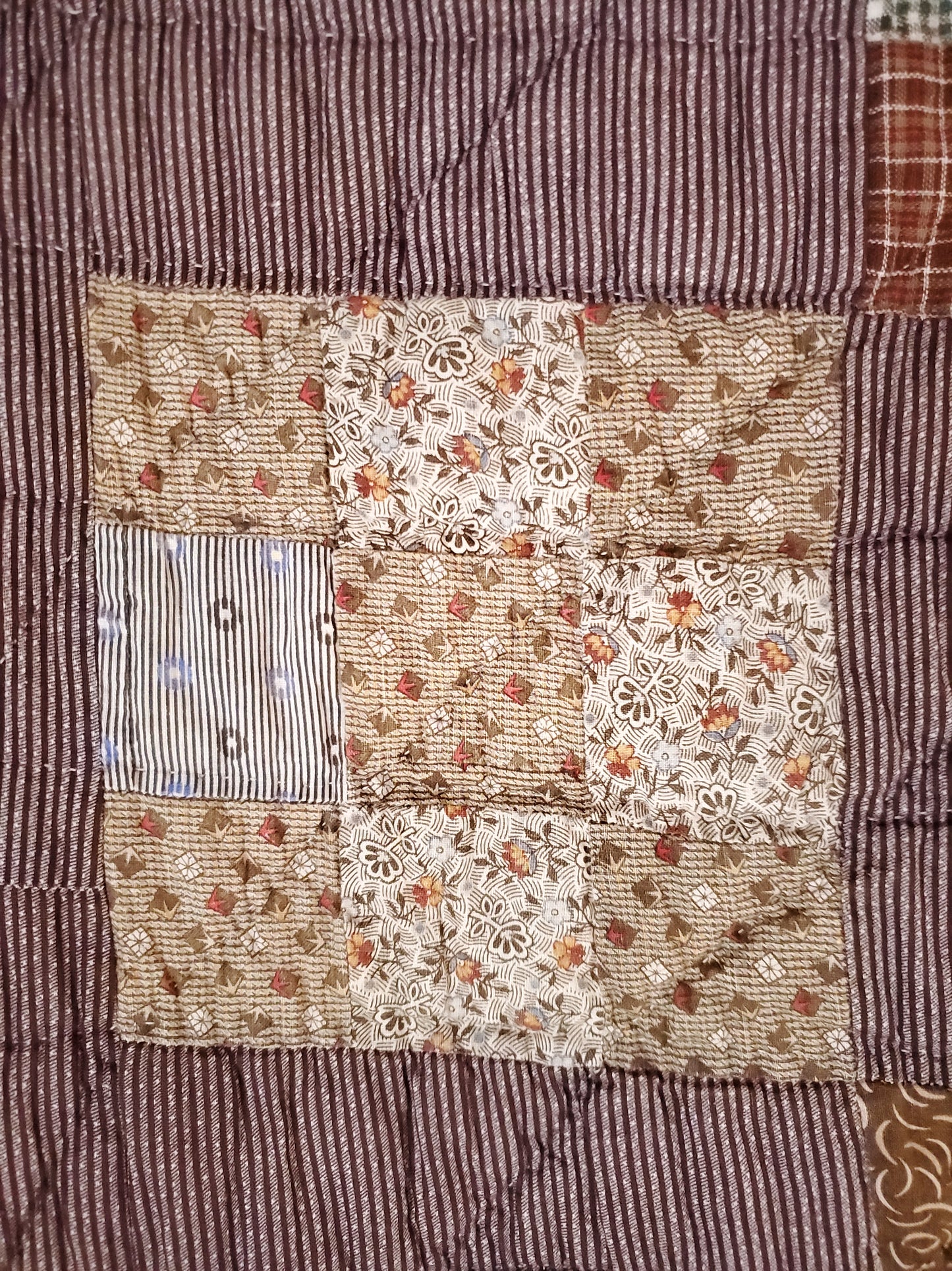 19th Century Nine Patch Antique Quilt