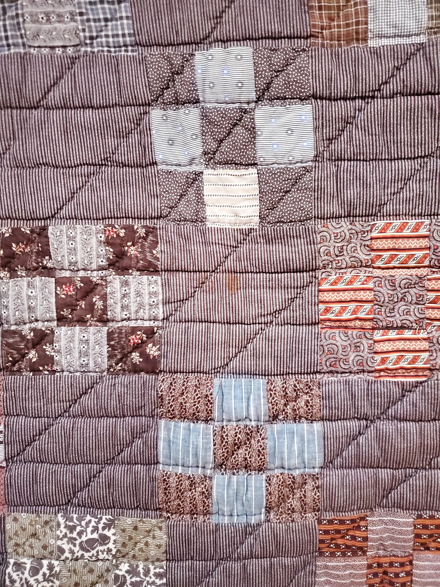 19th Century Nine Patch Antique Quilt