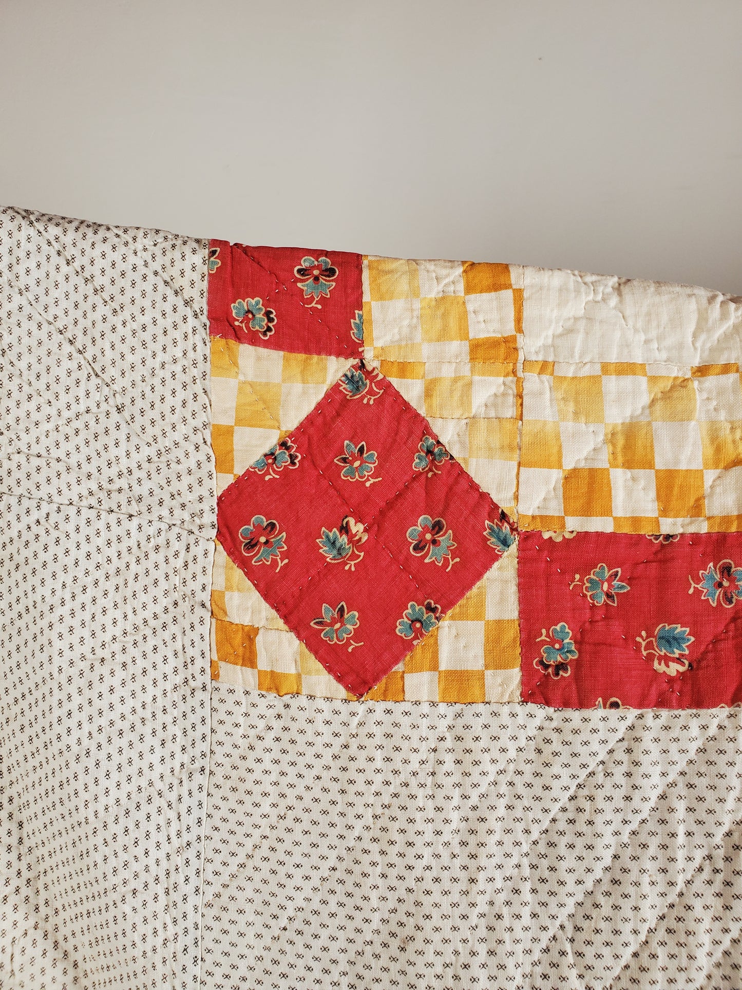 Early 19th Century Rolling Stone Antique Quilt